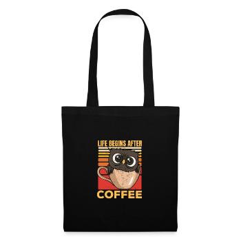 Cute Owl Coffee Lover Life Is Better After Coffee - Tote Bag - black - Front