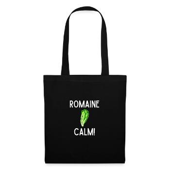 Lustiges Kochen Gesunder Salatliebhaber Romaine Calm - Stoffbeutel - Schwarz - Vorne