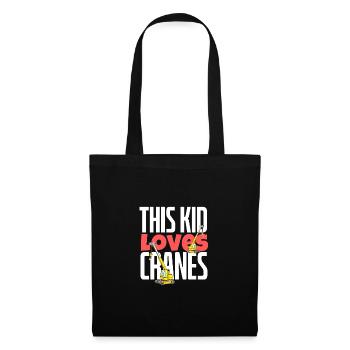 Ce gamin aime les grues drôle de construction lourde - Sac en tissu - noir - Devant