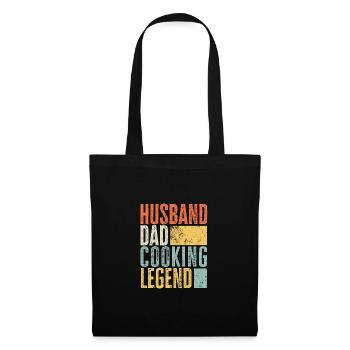 Husband Dad Cooking Legend Best Father Retro - Tote Bag - black - Front