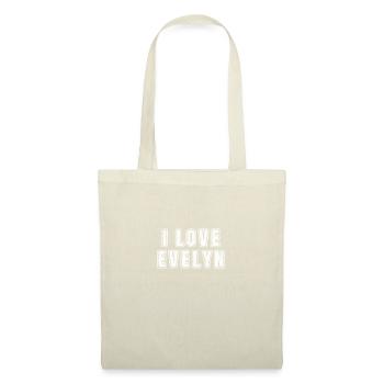 I Love Evelyn Retro Vintage Text Birth Names - Tote Bag - nature - Front