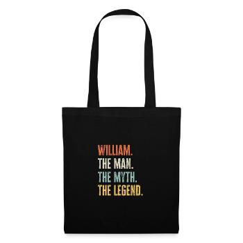 William, Man Myth Legend, Funny Best Name William - Tote Bag - black - Front