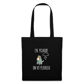 en picardie on vit pluvieux - Sac en tissu - noir - Devant