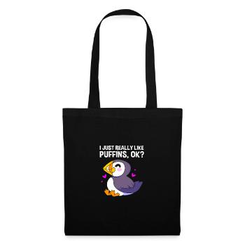 Papageientaucher Puffin - Stoffbeutel - Schwarz - Vorne