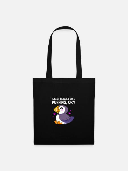 Papageientaucher Puffin - Stoffbeutel - Schwarz
