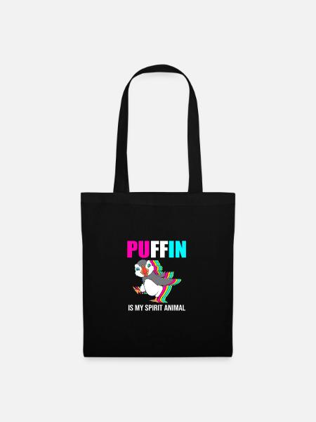 Papageientaucher Puffin - Stoffbeutel - Schwarz