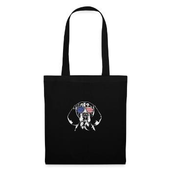 cru BEAGLE Amérique drapeau - Sac en tissu - noir - Devant