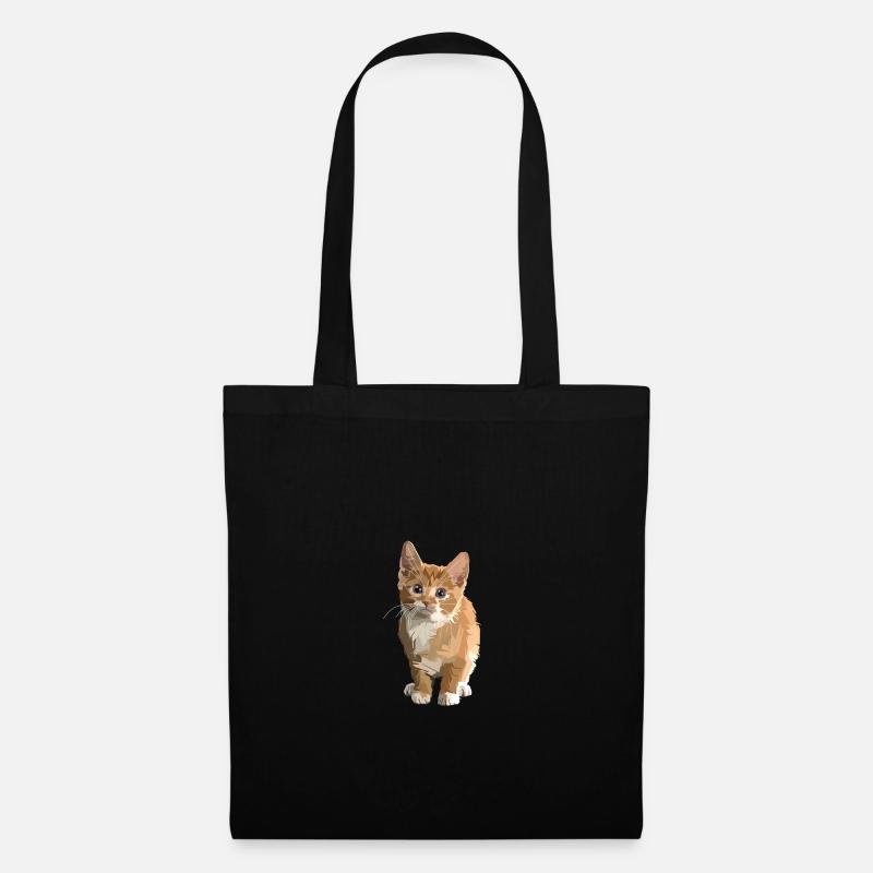 Katze - Stoffbeutel - Schwarz