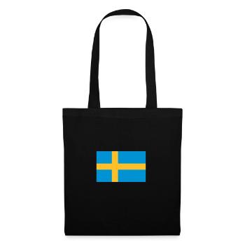 Nationalflagge von Schweden - Stoffbeutel - Schwarz - Vorne