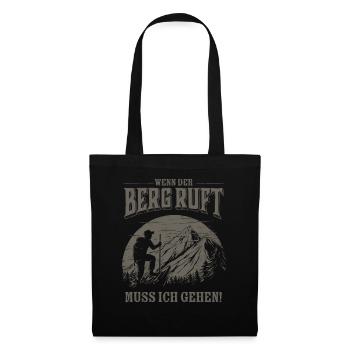 Mountain is calling - Der Berg ruft RAHMENLOS - Stoffbeutel - Schwarz - Vorne