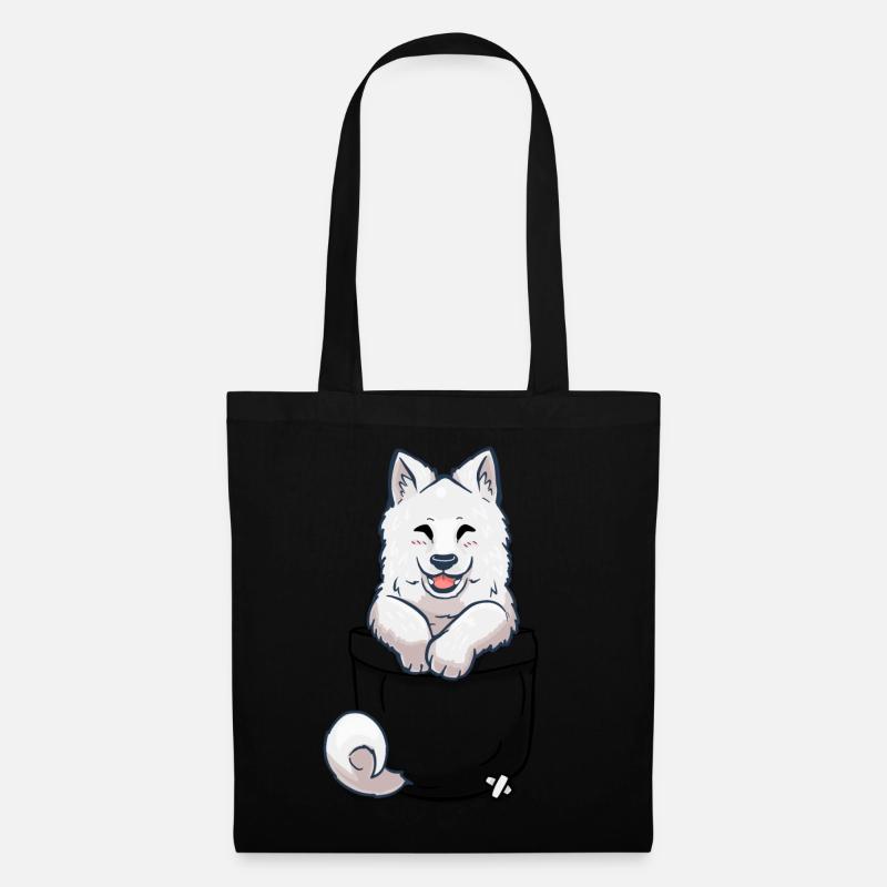 Pocket Samoyed Welpe - Stoffbeutel - Schwarz