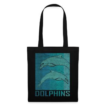 Dolphin dolphin marine animal sea gift - Tote Bag - black - Front