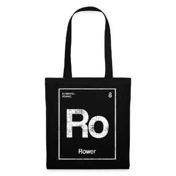 Ramer rameur rameur - Sac en tissu - noir - Devant