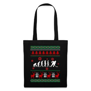 Hockey Christmas Gift Cadeau de Noël - Sac en tissu - noir - Devant