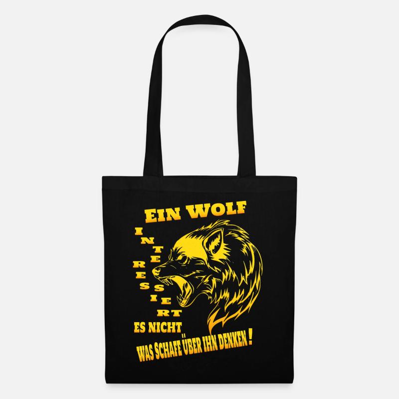 Wolf Rudel Alphatier - Stoffbeutel - Schwarz