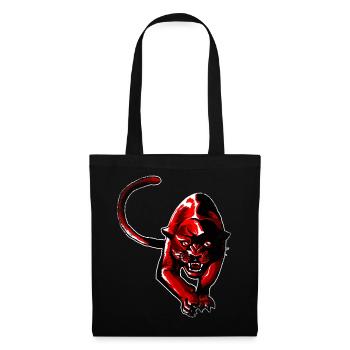 Roter Panther - Stoffbeutel - Schwarz - Vorne