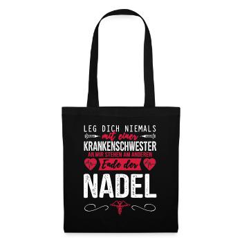Nurse geriatric nurse needle - Tote Bag - black - Front