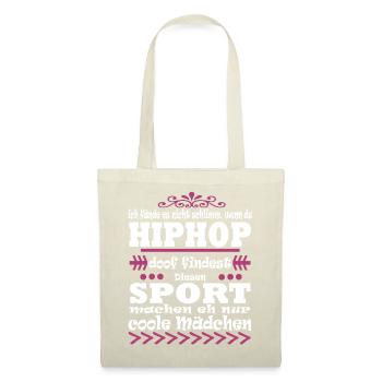 Hiphop Tanzen Musik Mädchen Frauen - Stoffbeutel - Natur - Vorne