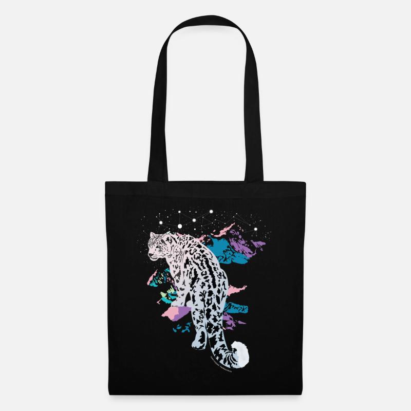Snow Leopard - Stoffbeutel - Schwarz