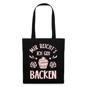 Backen Bäcker Bäckerin - Stoffbeutel - Schwarz - Vorne