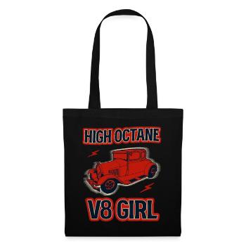 Fille V8 à haute intensité - Sac en tissu - noir - Devant