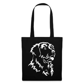 Golden Retriever Head "Black Edition" - Tote Bag - black - Front