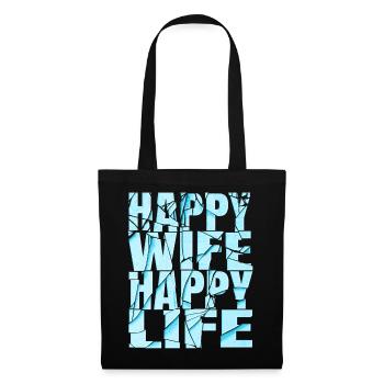 Happy wife happy life - Tote Bag - black - Front