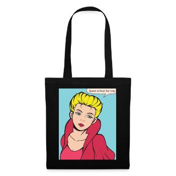 Queen Without King Pop Art - Tote Bag - black - Front