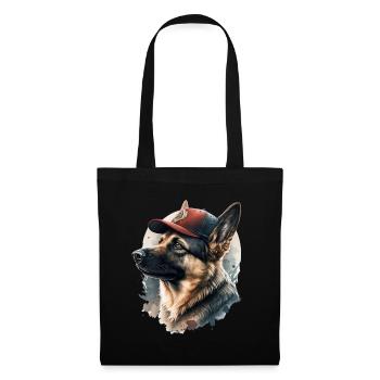 Berger allemand pompier - Sac en tissu - noir - Devant