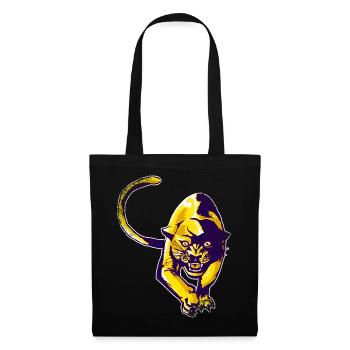Panthère dorée - Sac en tissu - noir - Devant
