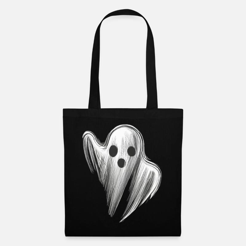 STYLIZED SCARY GHOST - Tote Bag - black