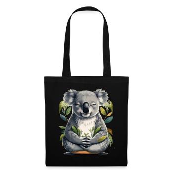 Méditation Koala - Sac en tissu - noir - Devant