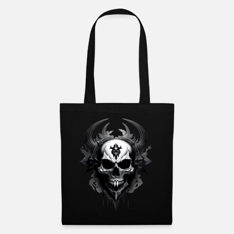 Chaossymbol Totenkopf - Stoffbeutel - Schwarz