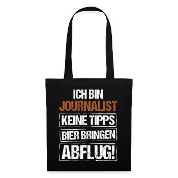 I'm a journalist - bring beer and take off - Tote Bag - black - Front