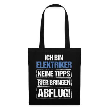 I'm an electrician - bring beer and take off - Tote Bag - black - Front