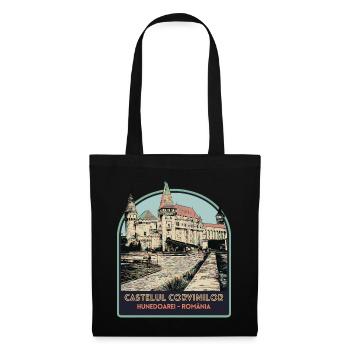 Château des Corvins, Hunedoara, Roumanie - Sac en tissu - noir - Devant