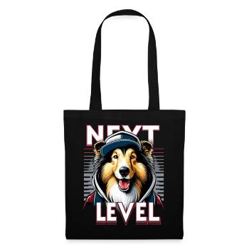 Collie Next Level Cool Hip Hop Dog Gift - Tote Bag - black - Front