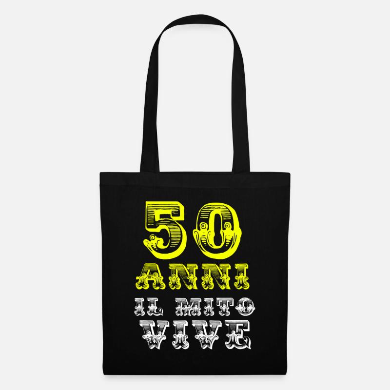 50 Jahre - Stoffbeutel - Schwarz