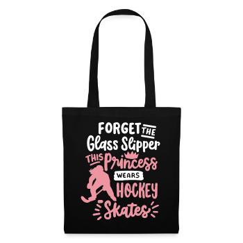 Eishockey Eishockeyspielerin - Stoffbeutel - Schwarz - Vorne