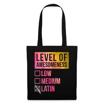 Latin - Sac en tissu - noir - Devant
