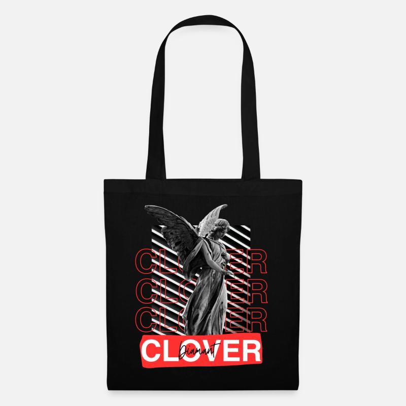 Clover engel - Stoffbeutel - Schwarz