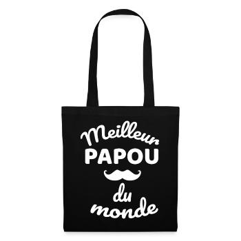 Meilleur Papou Du Monde - Sac en tissu - noir - Devant