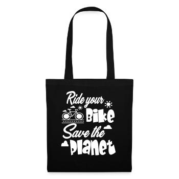 Faites du vélo pour sauver la planète - Sac en tissu - noir - Devant