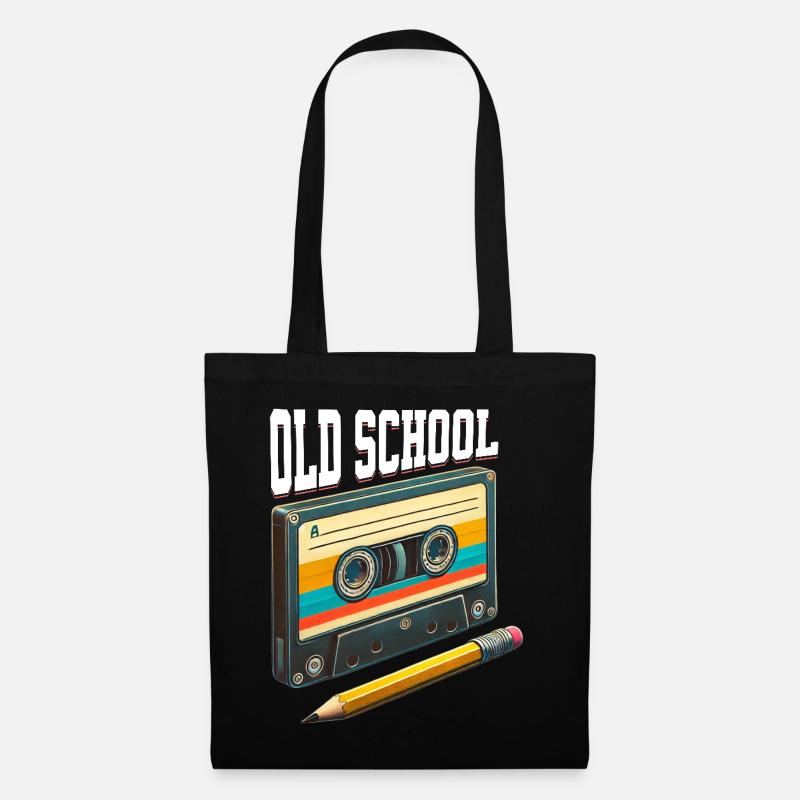 Kassette Old School Kassette Mixtape - Stoffbeutel - Schwarz