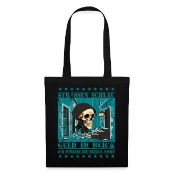 Straßen Skull - Stoffbeutel - Schwarz - Vorne