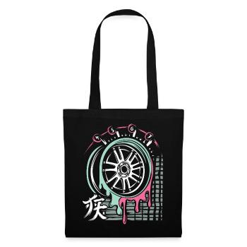 JDM Drift Rim – Tuning & Racing Art - Sac en tissu - noir - Devant