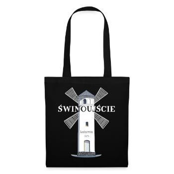 Świnoujście, Usedom Drawing Lighthouse, Poland - Tote Bag - black - Front