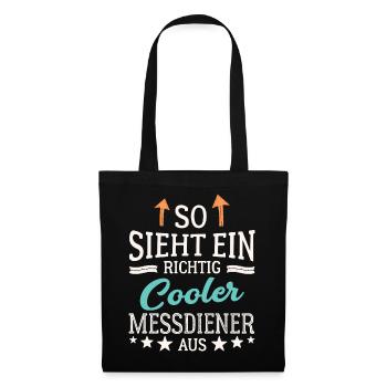So sieht ein cooler Messdiener aus Ministrant - Stoffbeutel - Schwarz - Vorne