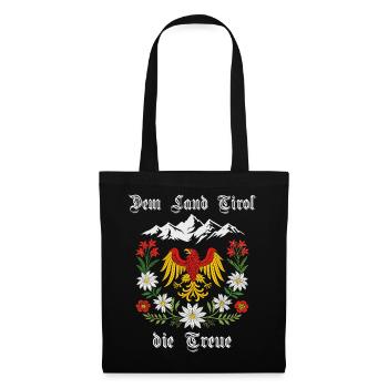 Tyrol Aigle Armoiries Montagnes Edelweiss Home Design - Sac en tissu - noir - Devant