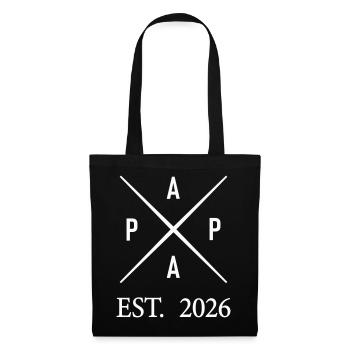 Papa Est. 2026 - Stoffbeutel - Schwarz - Vorne